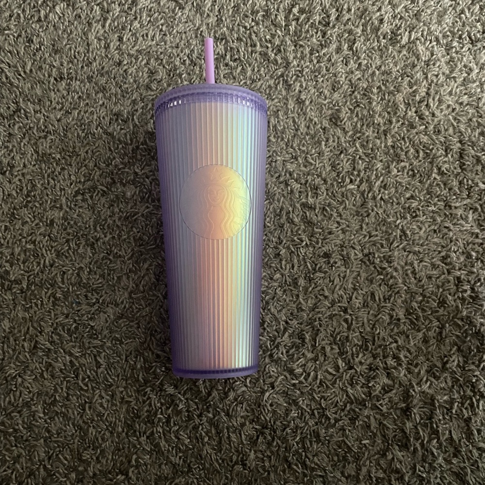 Starbucks Iridescent Purple Tumbler with Straw